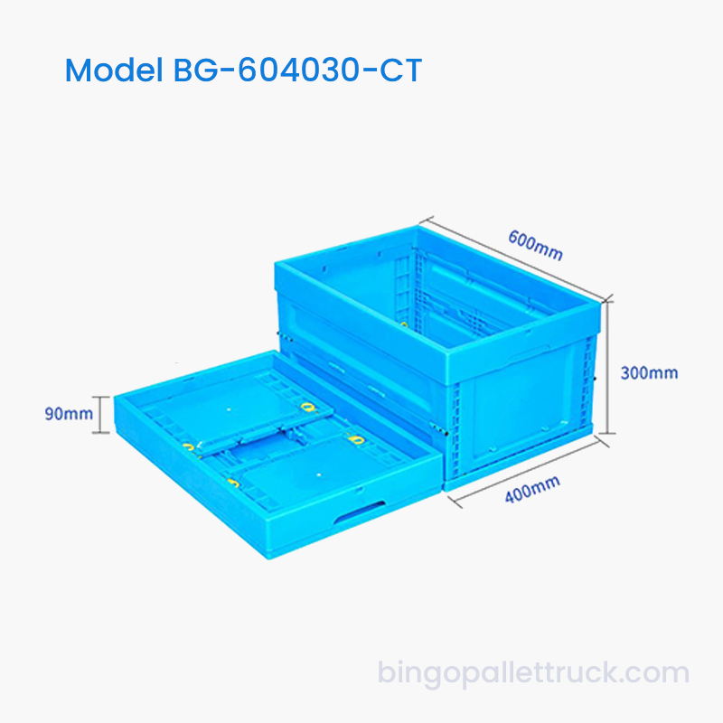 Boîte fourre-tout en plastique pliable de grande capacité de 57 L pour la logistique alimentaire