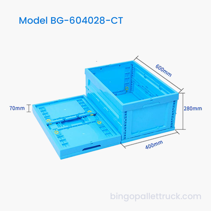 Boîte fourre-tout en plastique pliable de 53 L pour l'organisation en vrac des magasins de détail