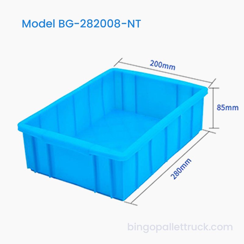 Bac de rangement en plastique emboîtable en PEHD 3L pour le stockage de composants industriels