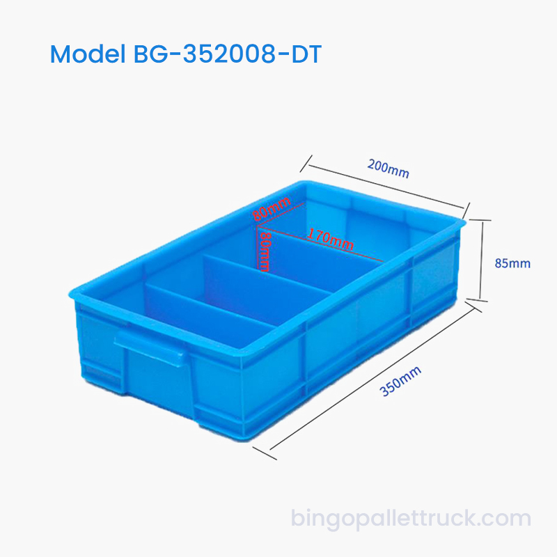 Boîte fourre-tout en plastique divisible à 4 compartiments pour utilisation sur chaîne de montage en usine