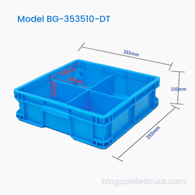 Boîte fourre-tout en plastique divisible à 4 compartiments pour petits composants d'usine