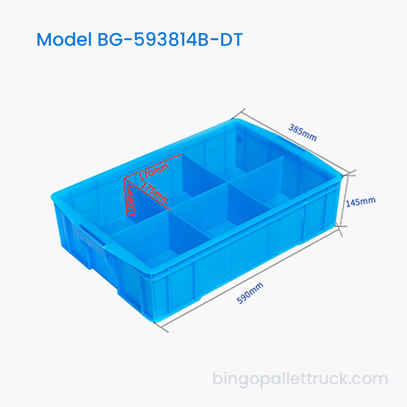 Boîte fourre-tout en plastique divisible à 6 compartiments pour pièces industrielles