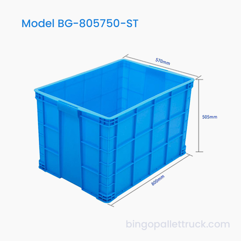 Boîte fourre-tout en plastique empilable de 194 L pour le stockage de gros composants