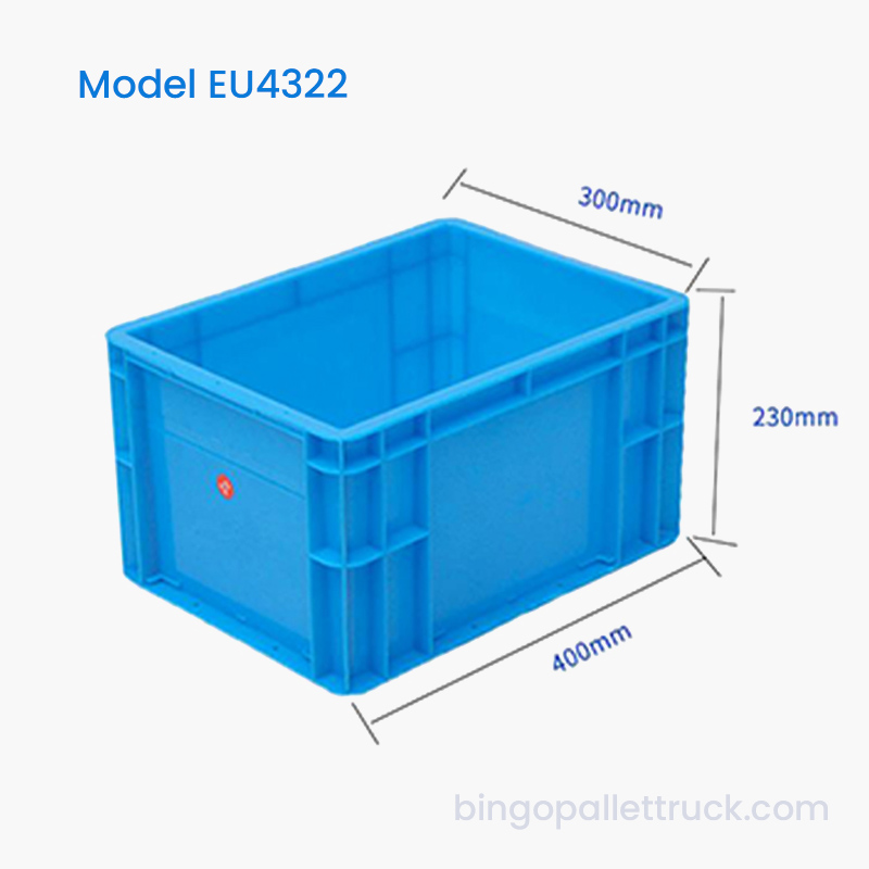 Bac de stockage durable de boîte fourre-tout en plastique de l'UE 21L pour la manipulation de pièces