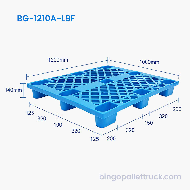 Palette en plastique légère de 1200x1000mm pour l'entrepôt