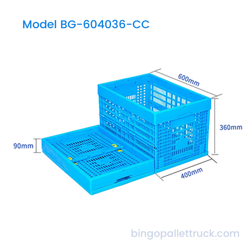 Caisse en plastique pliable haute capacité 69L pour le stockage en vrac en entrepôt
