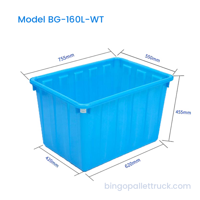 Réservoir HDPE 160L pour le stockage de produits aquatiques et le transport de poissons vivants