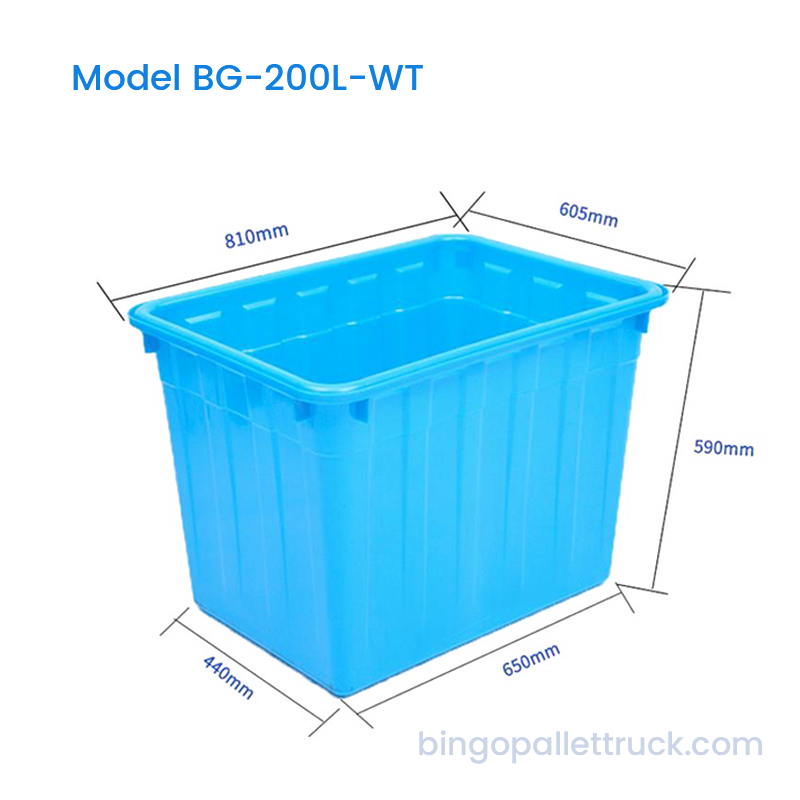 Réservoir d'eau HDPE 200L pour produits aquatiques et fruits de mer