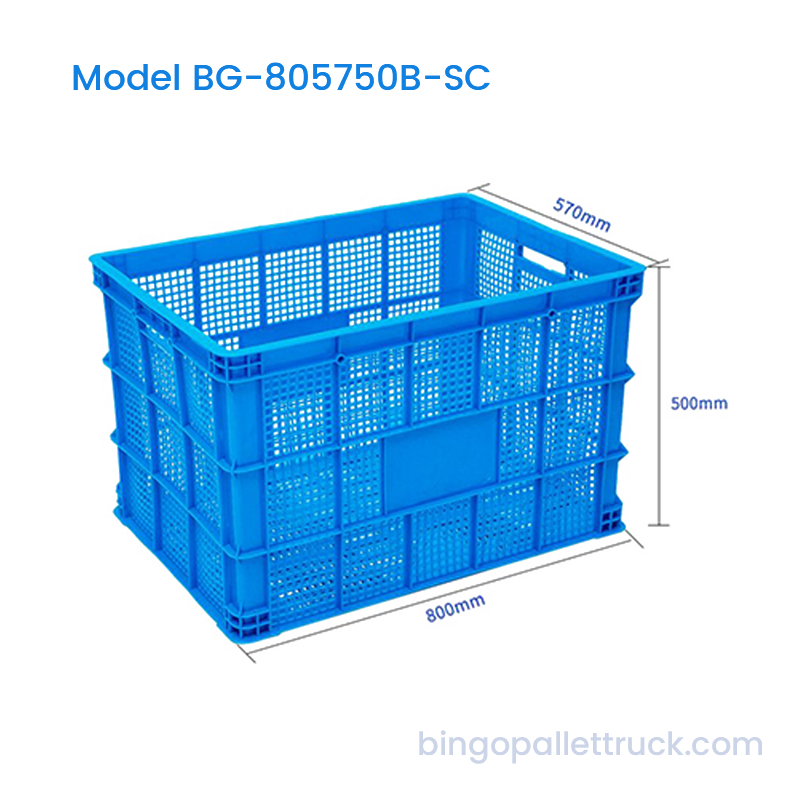 Caisse en plastique HDPE empilable robuste de 194 L pour pièces d'atelier