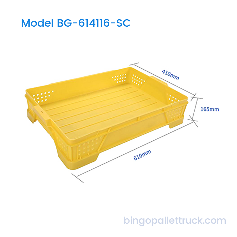 Caisse en plastique ventilée empilable HDPE 22L pour le stockage des pêches