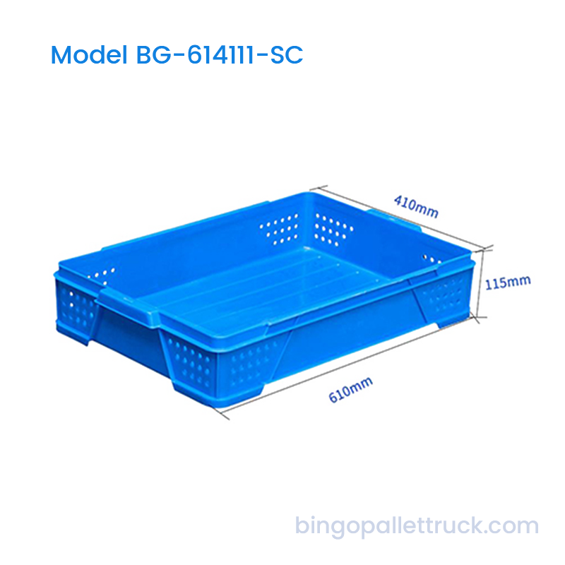 Caisse à pain en plastique HDPE empilable de 22 L pour utilisation en boulangerie