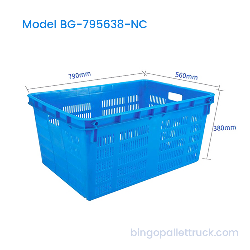 Caisse en plastique emboîtable 134L pour le transport de fruits et légumes