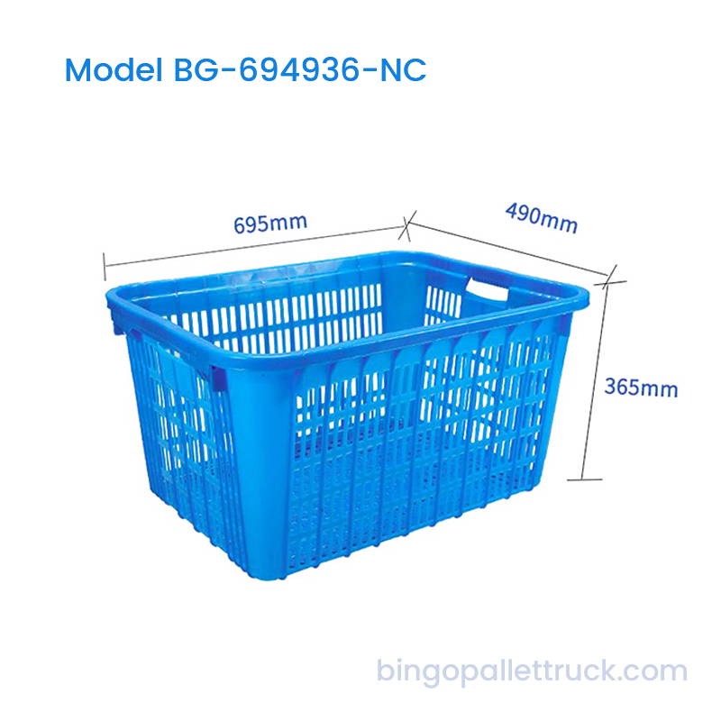 Caisse en plastique emboîtable durable de 101 L pour fruits et légumes
