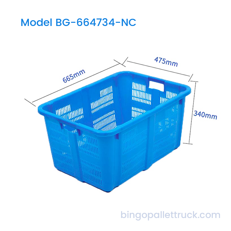 Panier robuste en plastique emboîtable de 88 L pour la récolte en vrac