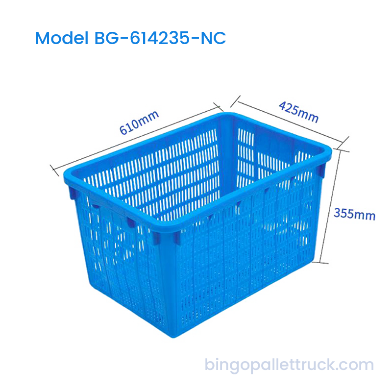 Caisse en plastique emboîtable 65L, panier logistique en PEHD pour légumes