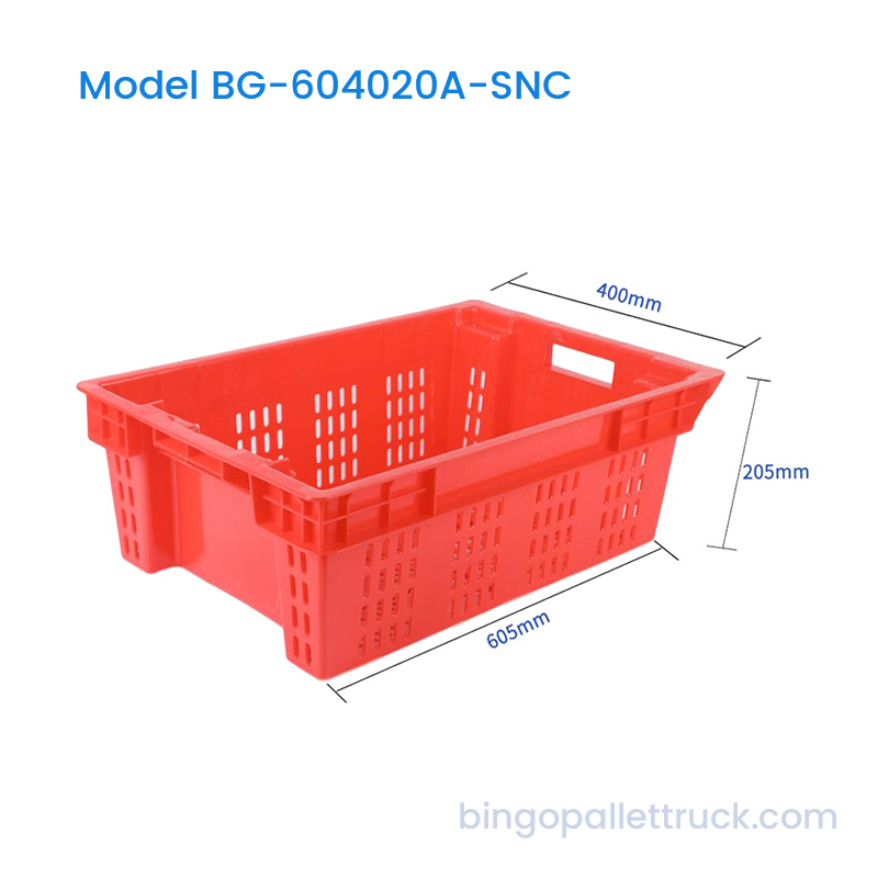 Panier de produits de nidification entièrement ventilé empilable de 40 L pour supermarché